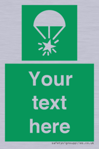 Custom sign safe condition Rocket parachute flare